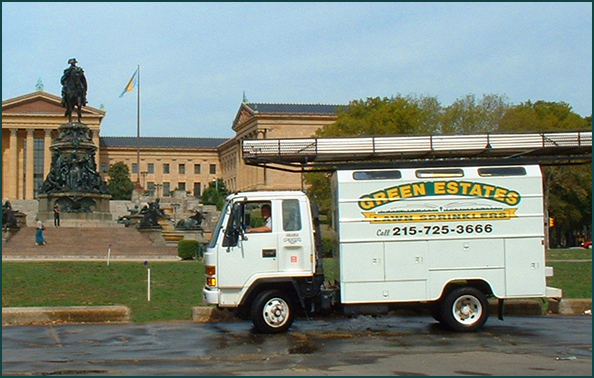 GELS truck on location at Philadelphia Art Museum